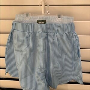 Blue Striped Shorts